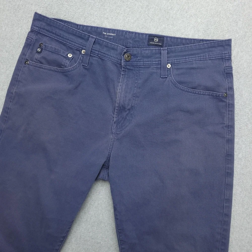 AG Adriano Goldschmied Everett Jeans Mens 36x32 Blue Slim Straight Stretch Denim